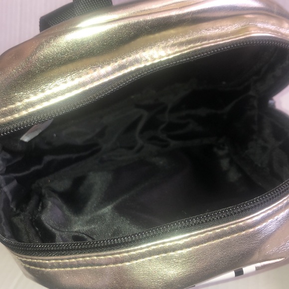 Pink Gold Metallic Bookbag Purse - Picture 10 of 14